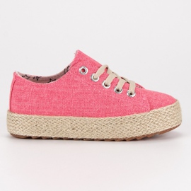 Kylie Børns sneakers Espadrilles lyserød