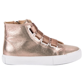 Pink sneakers med elastik lyserød
