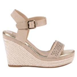 Sweet Shoes Beige kile espadriller