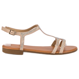 Beige flade sandaler