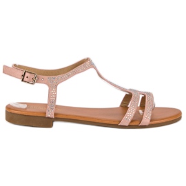 Pink flade sandaler lyserød