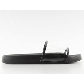 Flip-flops med en gennemsigtig stropp ts168-6 sort