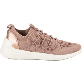 Kylie Tekstil Slip-On Sportssko lyserød