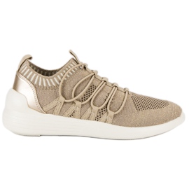 Kylie Tekstil Slip-On Sportssko brun gul