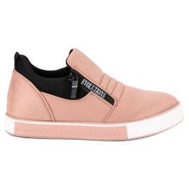 Pink sneakers med lynlås lyserød