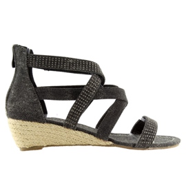Sorte espadrillesandaler ME11783 Sorte