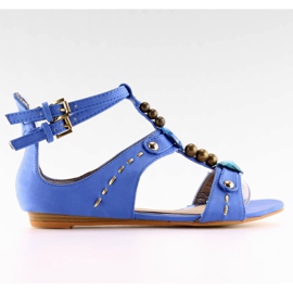 Sandaler med sten blå ZS3522