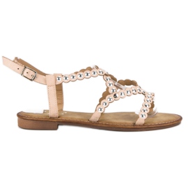 Small Swan Afslappede flade sandaler brun