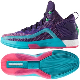 Basketballsko adidas John Wall 2 Boost Prime Knit M D70028 flerfarvet violet