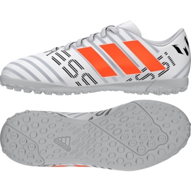 Adidas Nemeziz Messi 17.4 TF Jr S77207 fodboldstøvler hvid