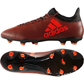 Adidas X 17.3 Fg M S82365 fodboldstøvler flerfarvet orange