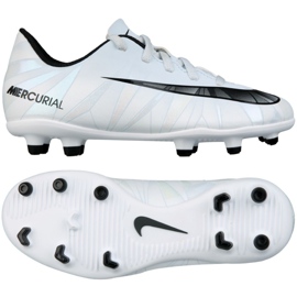 Nike Mercurial Vortex Iii CR7 Fg Jr 852494-401 fodboldsko sort hvid