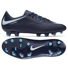Nike Hypervenom Phelon Iii Fg M 852556-414 fodboldstøvler marineblå marineblå