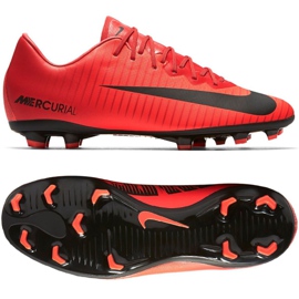 Nike Mercurial Vapor Xi Fg Jr 903594-616 fodboldsko flerfarvet rød