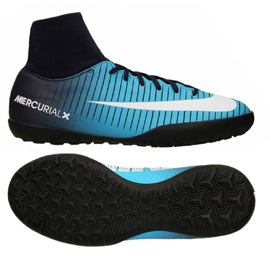 Nike MercurialX Victory VI DF TF Jr 903604-404 fodboldstøvler blå