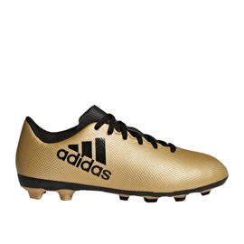 Adidas X 17.4 FxG Jr CP9013 fodboldstøvler gylden