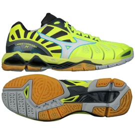 Mizuno Wave Tornado XM V1GA161242 volleyballsko flerfarvet grøn