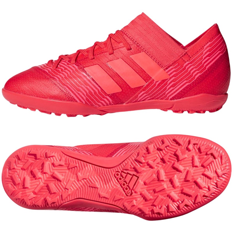 Adidas Nemeziz Tango 17.3 Tf Jr CP9238 fodboldstøvler rød flerfarvet