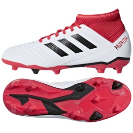Adidas Predator 18.3 Fg Jr CP9011 fodboldstøvler flerfarvet hvid