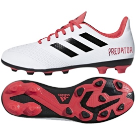 Adidas Predator 18.4 FxG Jr CP9241 fodboldstøvler flerfarvet hvid