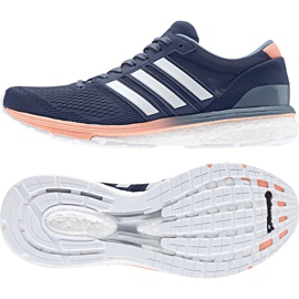 Løbesko adidas Adizero Boston 6 W BB6418 hvid marine blå orange
