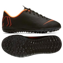 Nike Mercurial VaporX 12 Academy Gs Tf Jr AH7342-081 fodboldsko sort sort