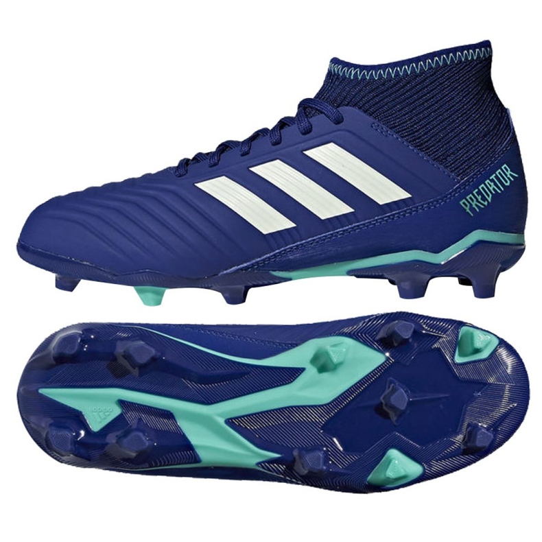 Adidas Predator 18.3 Fg Junior CP9012 fodboldstøvler blå blå
