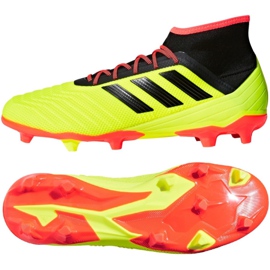Adidas Predator 18.2 Fg M DB1997 fodboldstøvler flerfarvet gul