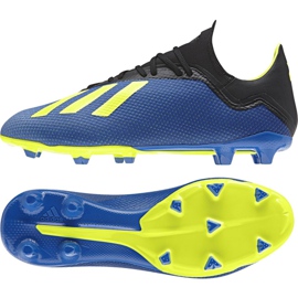 Adidas X 18.3 Fg M DA9335 fodboldstøvler flerfarvet blå