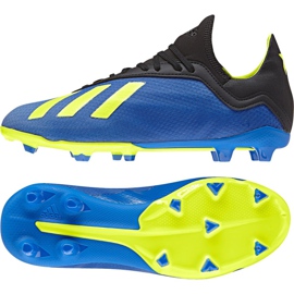 Adidas X 18.3 Fg Jr DB2416 fodboldstøvler marine blå blå