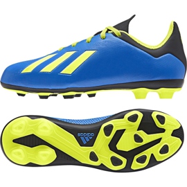 Adidas X 18.4 FxG Jr DB2419 fodboldstøvler flerfarvet blå
