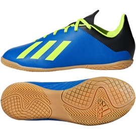 Adidas X Tango 18.4 In Jr DB2431 fodboldstøvler marine blå marine blå