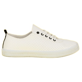 Kylie Openwork Tied Sneakers hvid