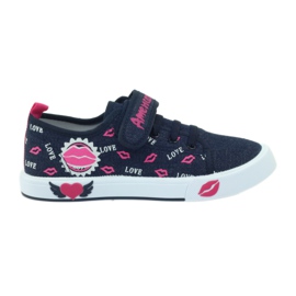 American Club Amerikanske pink læber sneakers lyserød marine blå