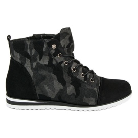 Vinceza Camo sneakers over anklen sort