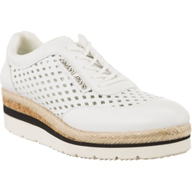 Armani Jeans Vævet Scarpa Allacciata 7P555 00010 hvid
