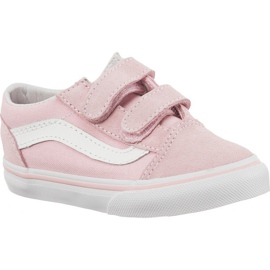 Vans Td Old Skool V Suede Canvas Q7K Kridt Pink True White hvid lyserød