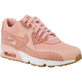 Nike Air Max 90 Læder Se Gg. Coral Stardust Hvid. Gum Lysebrun Rust Pink violet lyserød