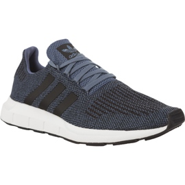 Adidas Swift Run 120 Raw Steel Core Black Fodtøj Hvid sort marine blå