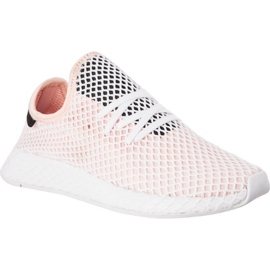 Adidas Deerupt Runner White Core Black Ftwr Hvid lyserød