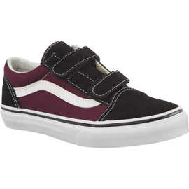 Vans Pop Old Skool V Q7J Black Og Burgundy flerfarvet