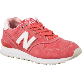 New Balance Wl574che krydret koral med hvidt rød