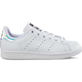 Adidas Stan Smith J 272 Fodtøj Hvid Metallic Sølv Fodtøj Hvid