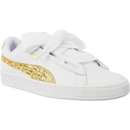 Puma Kurv Heart Glitter Wn 801 hvid gul