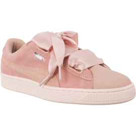 Puma Suede Heart Pebble Peach Beige Pearl lyserød