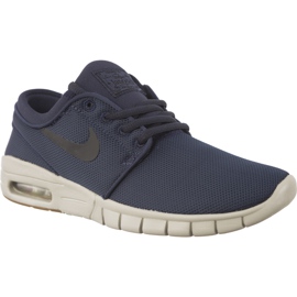 Nike Stefan Janoski Max Gs Thunder Blå Sort Gum Brun marine blå