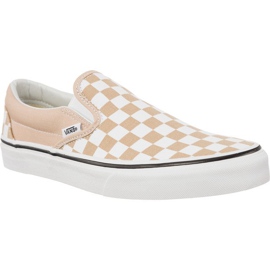 Vans Classic Slip On Checkerboard Qco Frappe True White hvid brun