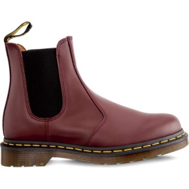 Dr. Martens 2976 Gul Stitch Chelsea Boot Cherry Red rød