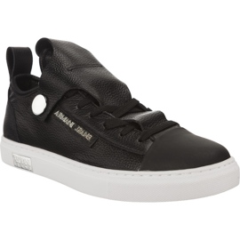 Armani Jeans Woman Leather Sneaker sort