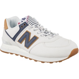 New Balance Wl574sye Hvid Med Vintage Indigo Sea Escape